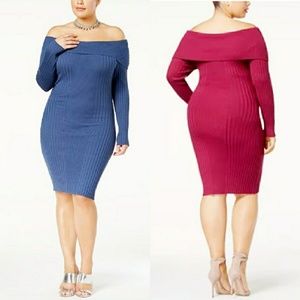 Say What?  • Trendy Off-The-Shoulder Bodycon Dress
